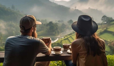 Enjoying Jomga Tea