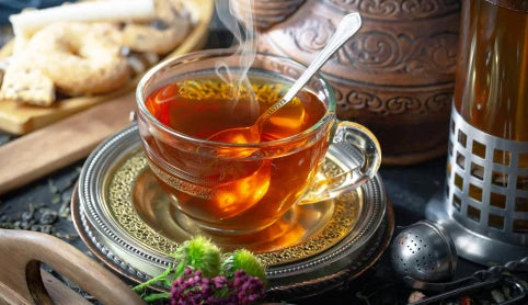 a cup of Arunika tea