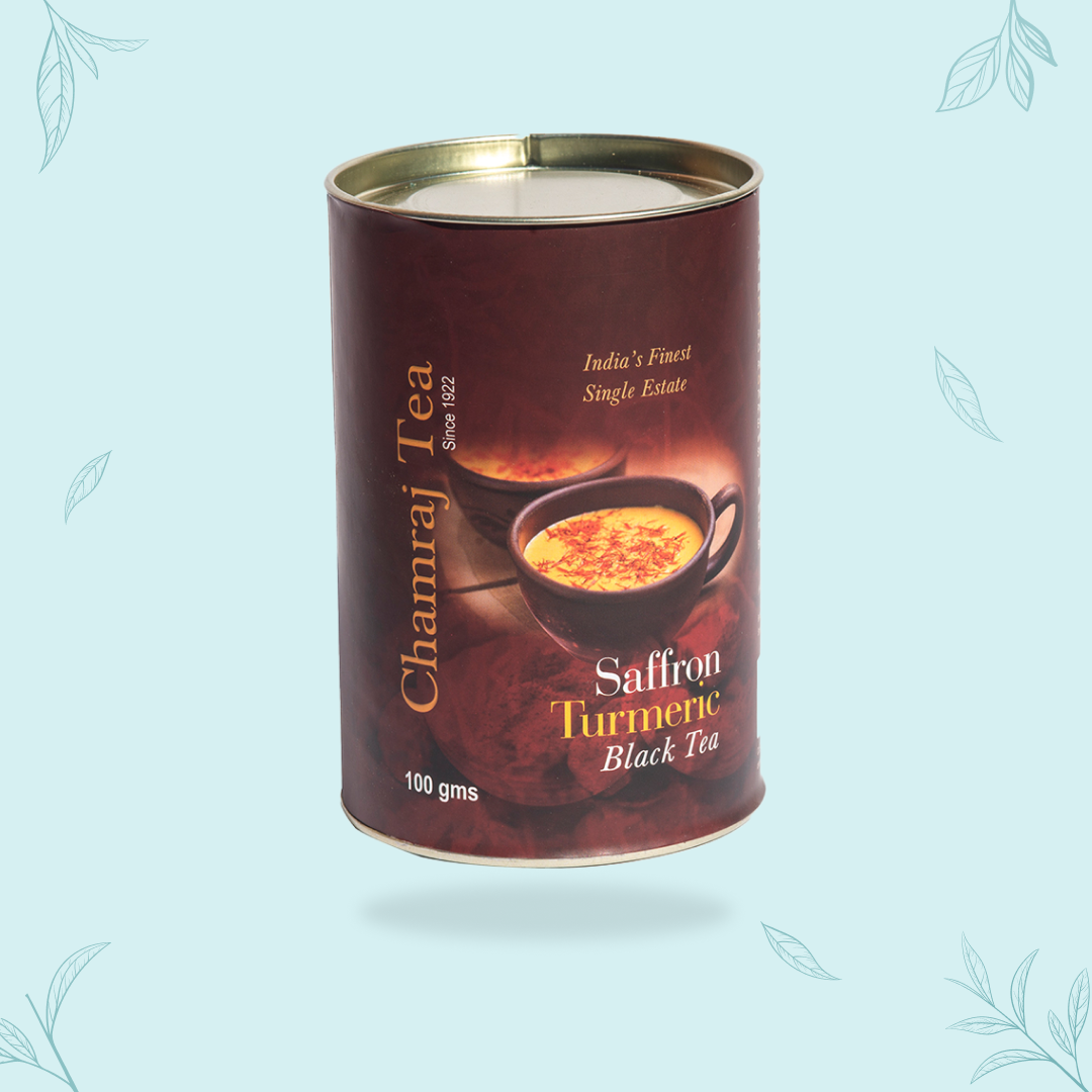 Chamraj Golden Saffron Turmeric Tea Can