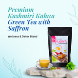 Chaidhara Premium Kashmiri Kahwa Green Tea with Saffron | Wellness & Detox Blend