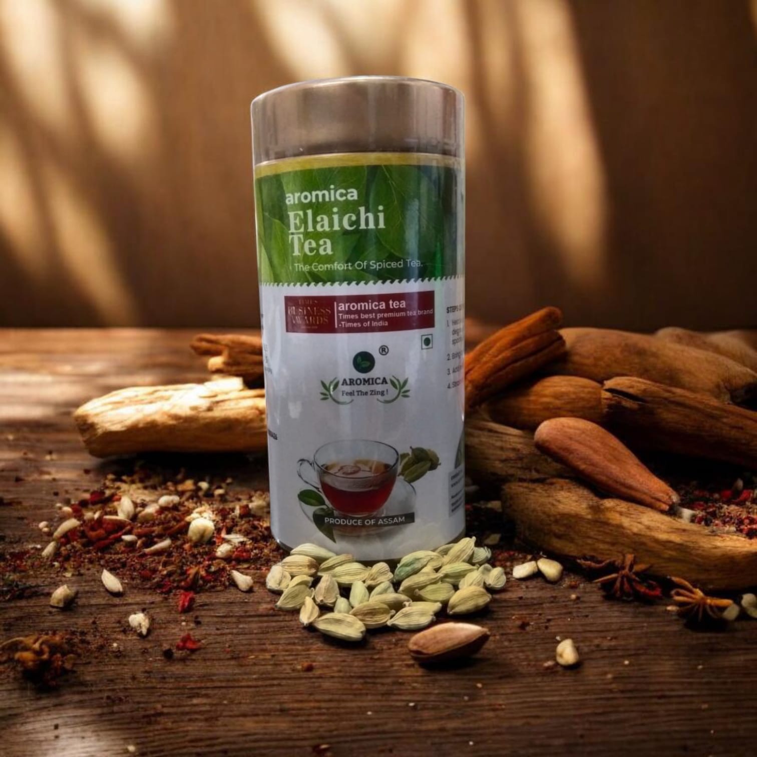 Micatea Aromica Elaichi Tea Blended with Assam Black Tea for Clean Bold Flavou ...