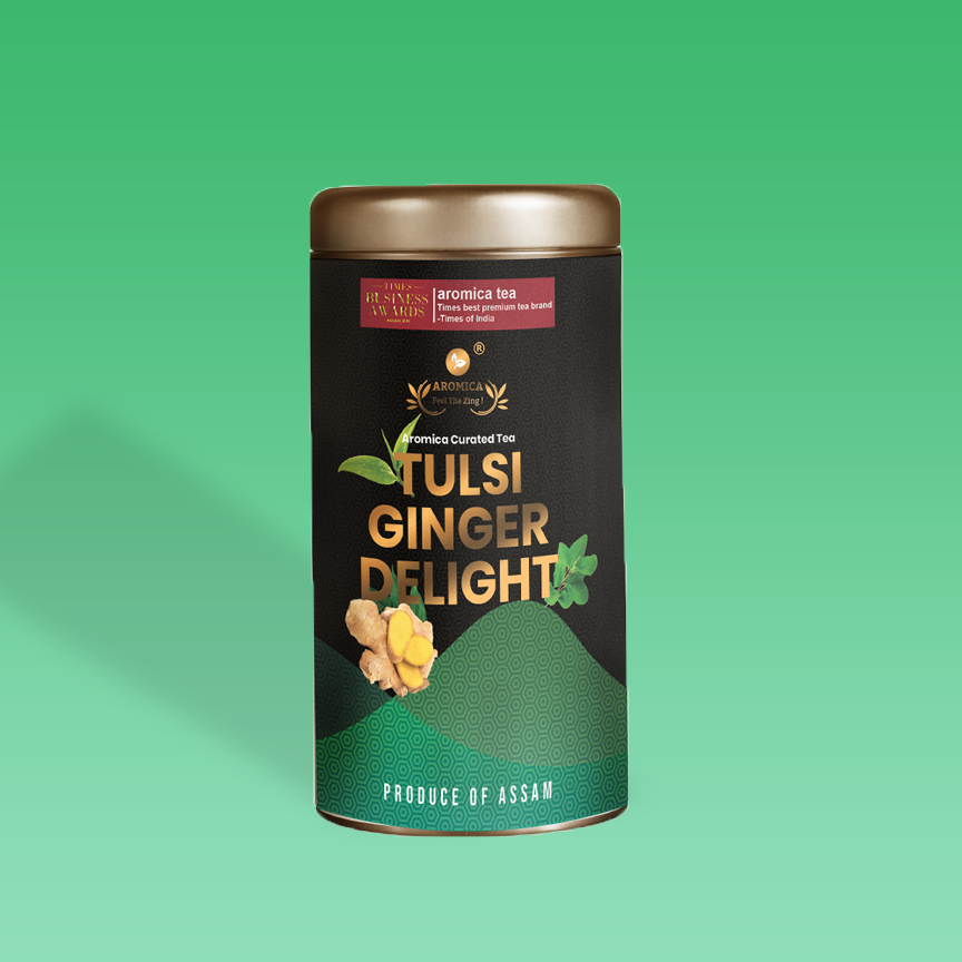 Aromica Green Tea with Tulsi Ginger Delight