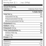 Aromica Green Tea Nutrition Facts
