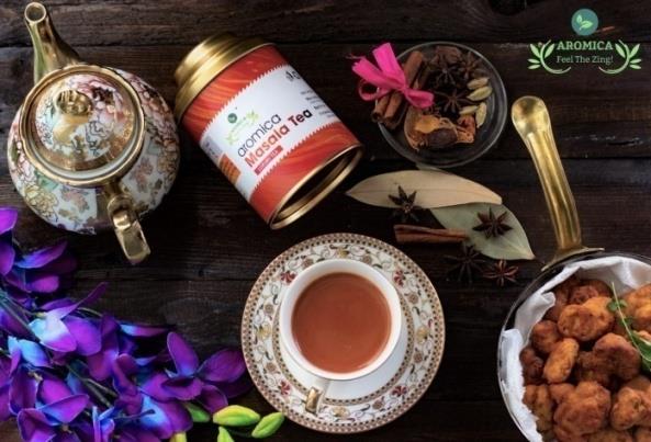 Aromica Spiced Masala Tea blended with Assam Black Tea and Aromatic Indian Spices