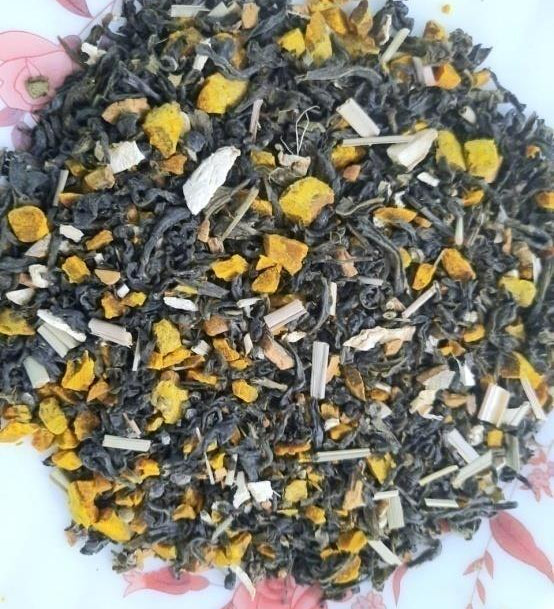 what is Aromica Spiced Turmeric Green Tea Dried Leaves