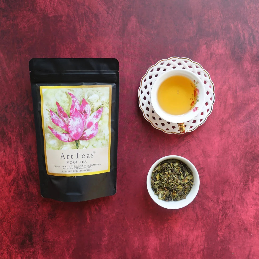 ArtTeas Yogi Nilgiri Green Tea with Ashwagandha, Tulsi, and Gymnema