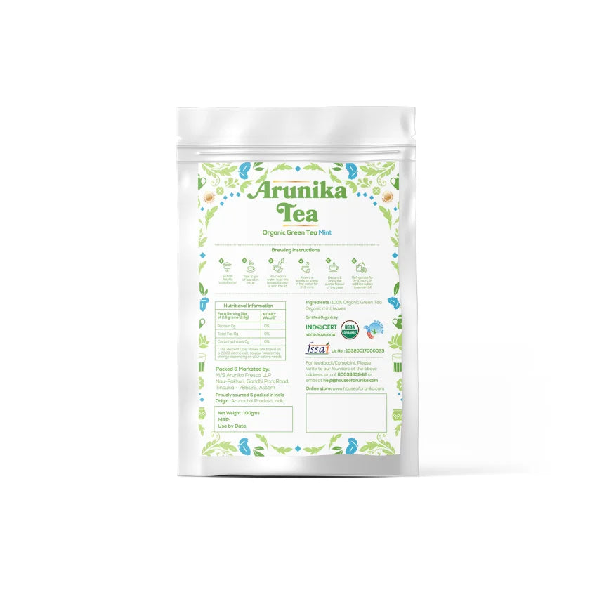Arunika Assam Green Tea with Peppermint and Spearmint