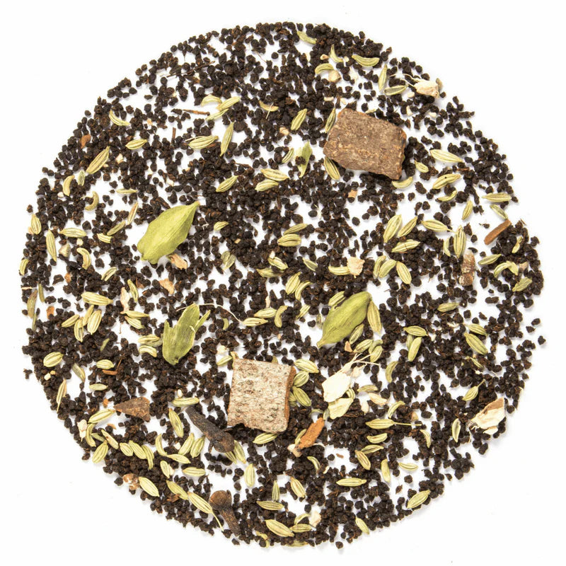 Assam CTC Black Tea Leaves with Fennel, Cinnamon, Clove and Black Pepper