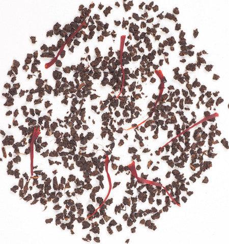 Assam CTC Tea Leaves with Pure Saffron Strands and Almonds
