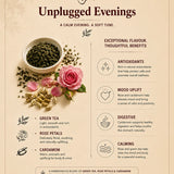 Aurizen Tea Unplugged Evenings - Nilgiri Green Tea with Rose & Cardamom for Quiet Evenings