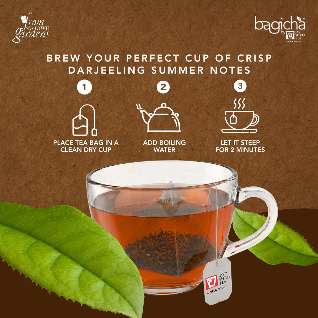 Bagicha Darjeeling Summer Tea Brewing Instructions