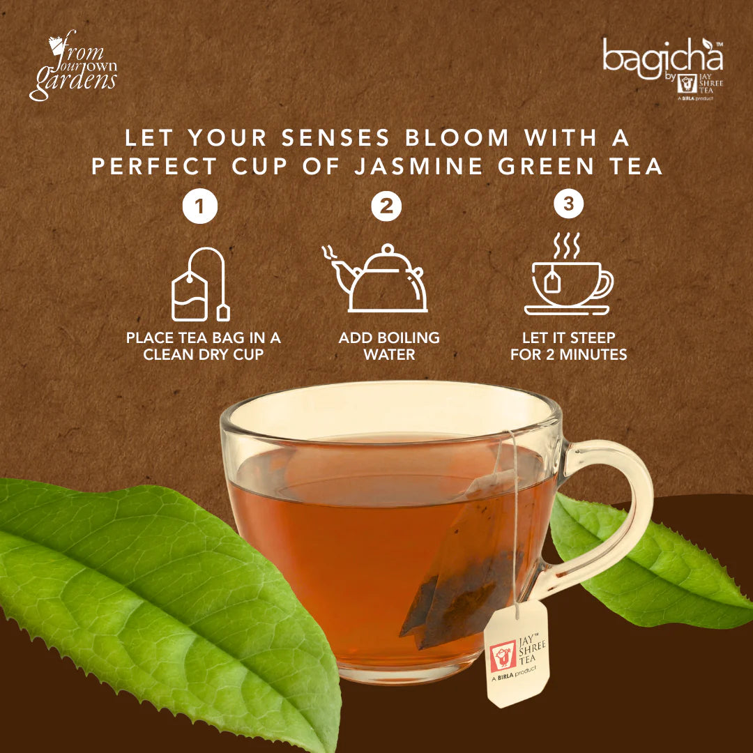 Bagicha Jasmine Green Tea Brewing Instructions
