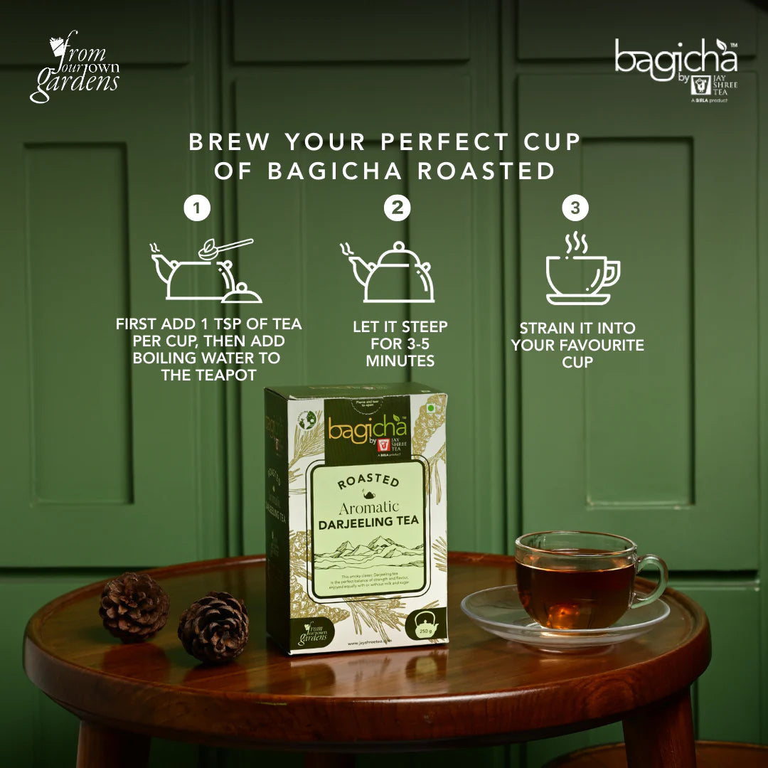 Bagicha Roasted Aromatic Darjeeling Tea Brewing Instructions