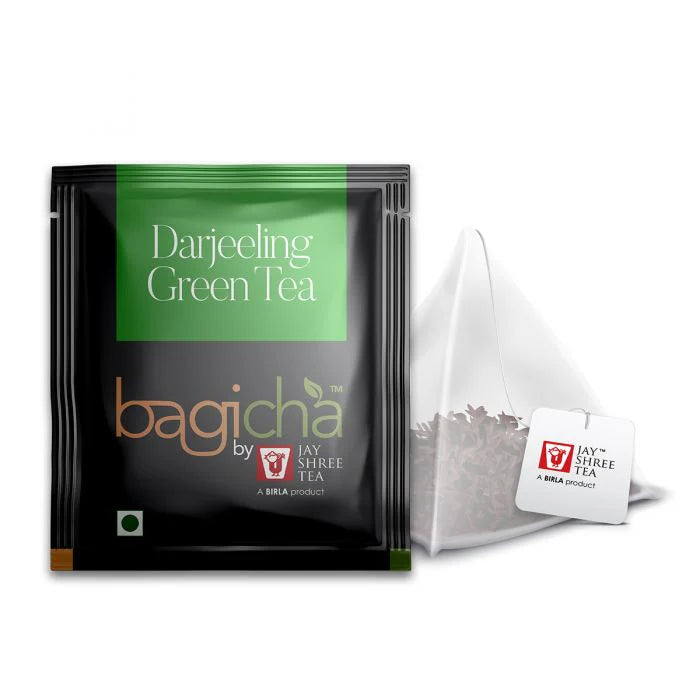 Bagicha by Jayshree Tea Darjeeling Green Tea in Pyramid Tea Bags