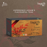 Bagicha By Jayshree Tea Assam Tea Early Grey Tea in Luxury Pyramid Tea Bags - Malty Rich Black Tea Brightened by Italian Bergamot Oranges