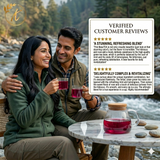Kangra Tea House BeauTEA 100% Organic Hibiscus Rose First Flush Green Tea in Hand Sewn Chemical-Free Cotton Potlis – Glowing Skin, Inner Vitality and a Healthy Heart