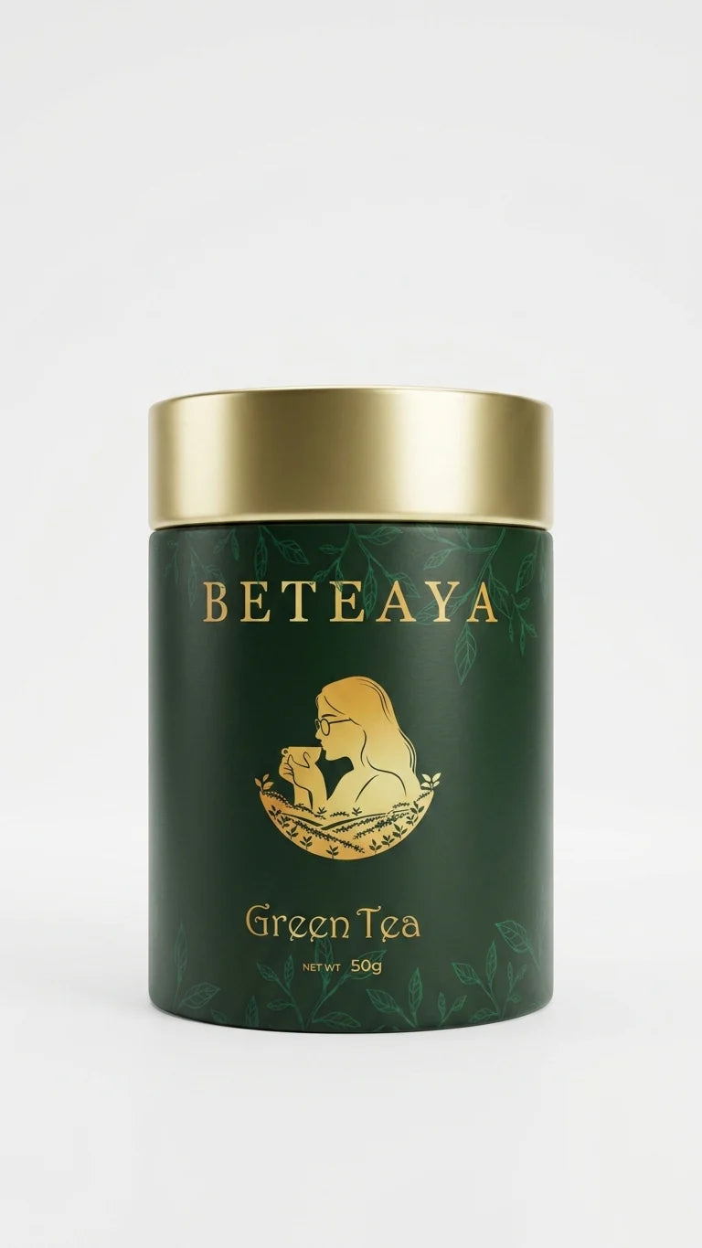 Beteaya Assam Green Tea Canister