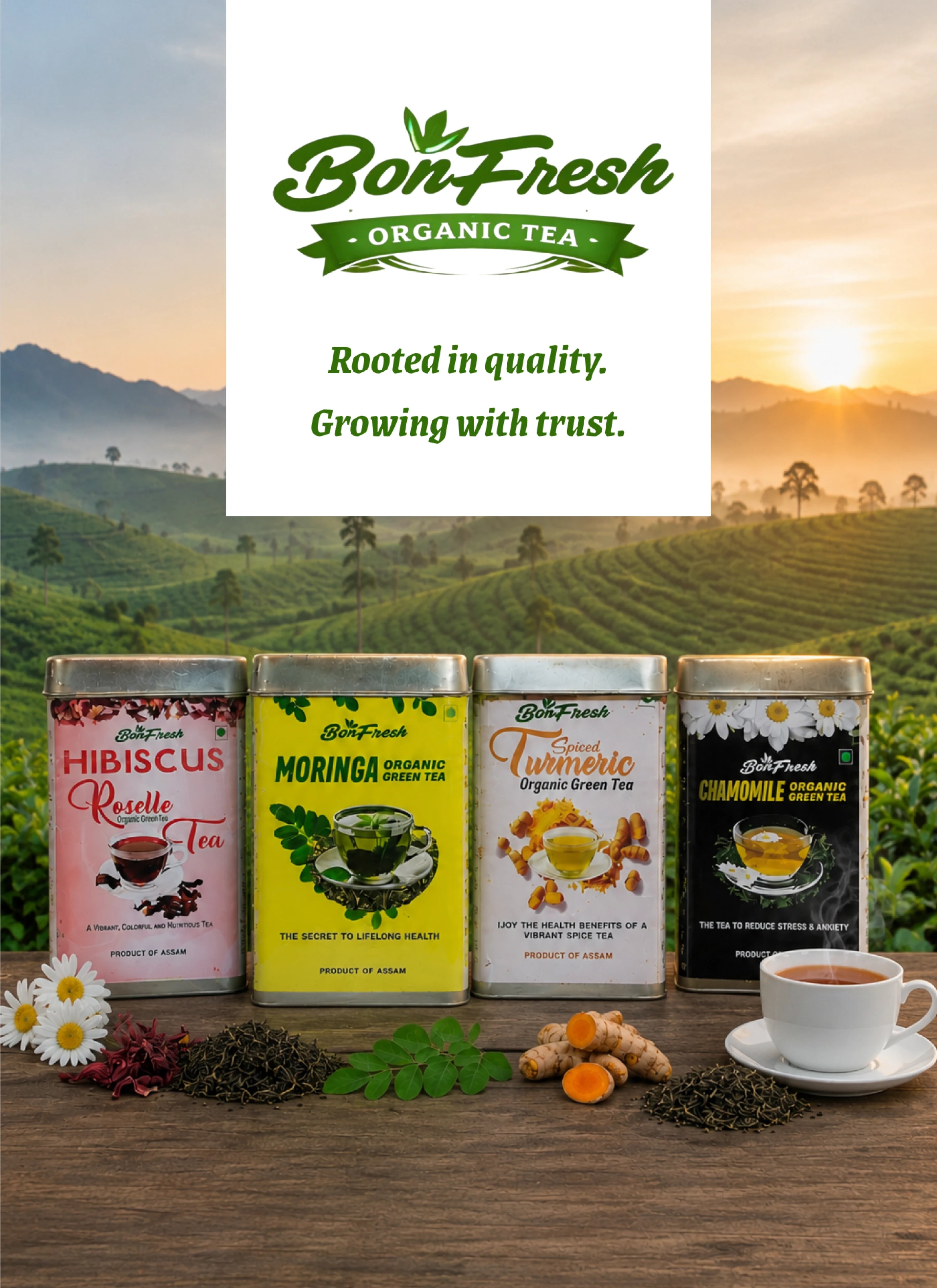 BonFresh Organic Tea Mobile Banner
