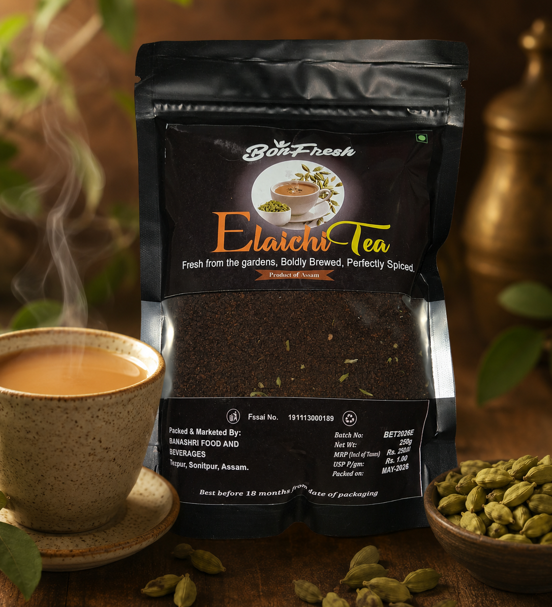 Bonfresh Assam Elaichi CTC Tea