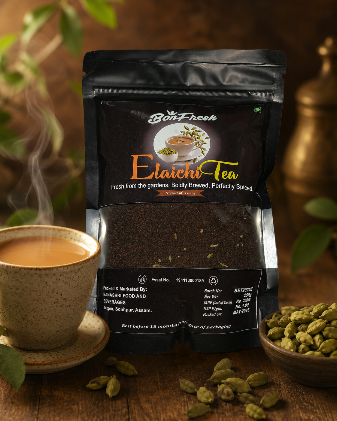 Bonfresh Assam Elaichi CTC Tea