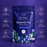 Brew Sage Butterfly Pea & Lemon Herbal Infusion for Antioxidant-Rich Refreshment