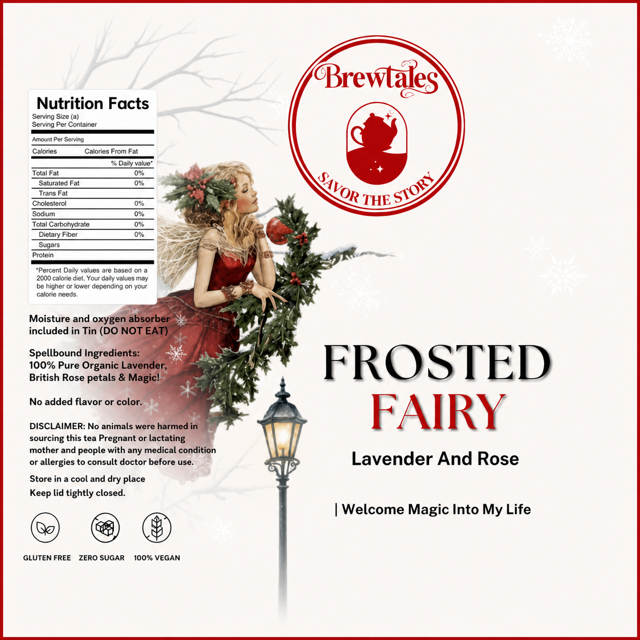BrewTales Frosted Fairy Brew of Lavender, Rose and Vanilla
