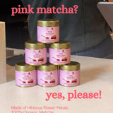 BrewTales Pink Matcha – Organic Hibiscus Flower Powder