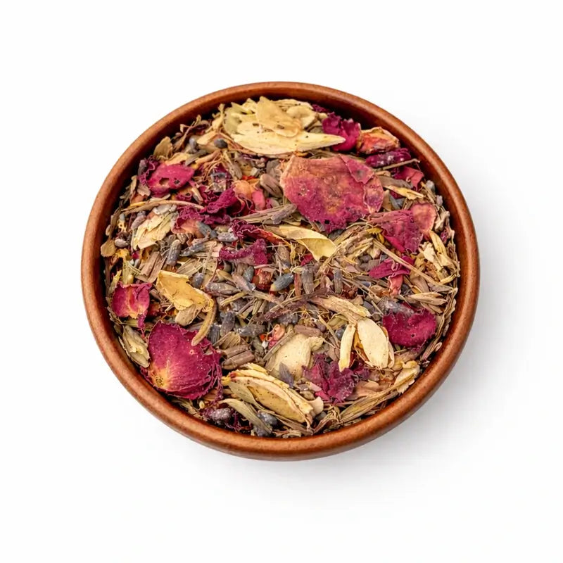 Brinita Ashwagandha Vital Loose Leaf Herbal Tea with Dried Rose Petals, Cinnamon Sticks and other Botanicals
