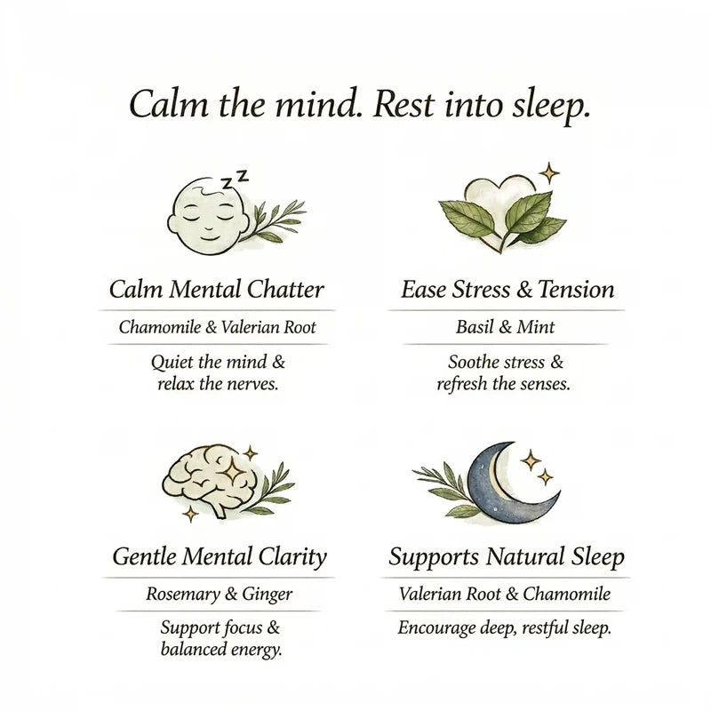 Brinita Mind Balance Soothing Herbal Infusion Wellness Chart
