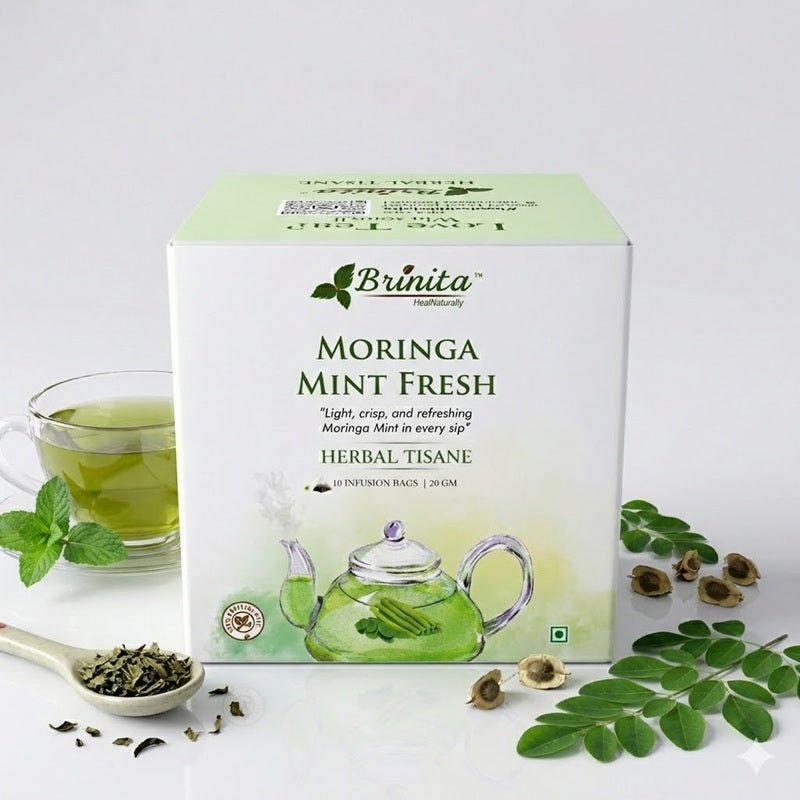 Brinita Moringa Mint Fresh Tea Box