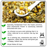 CALMING Chamomile Flower Decaf Tisane - Decaf Infusion for Restful Sleep & Calm