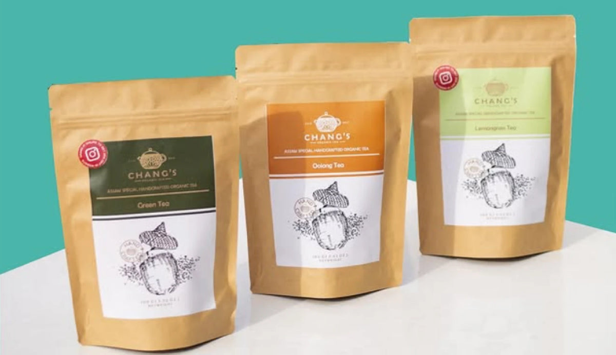 Chang's Organic Green Tea, Oolong Tea, Lemongrass Tea Pack