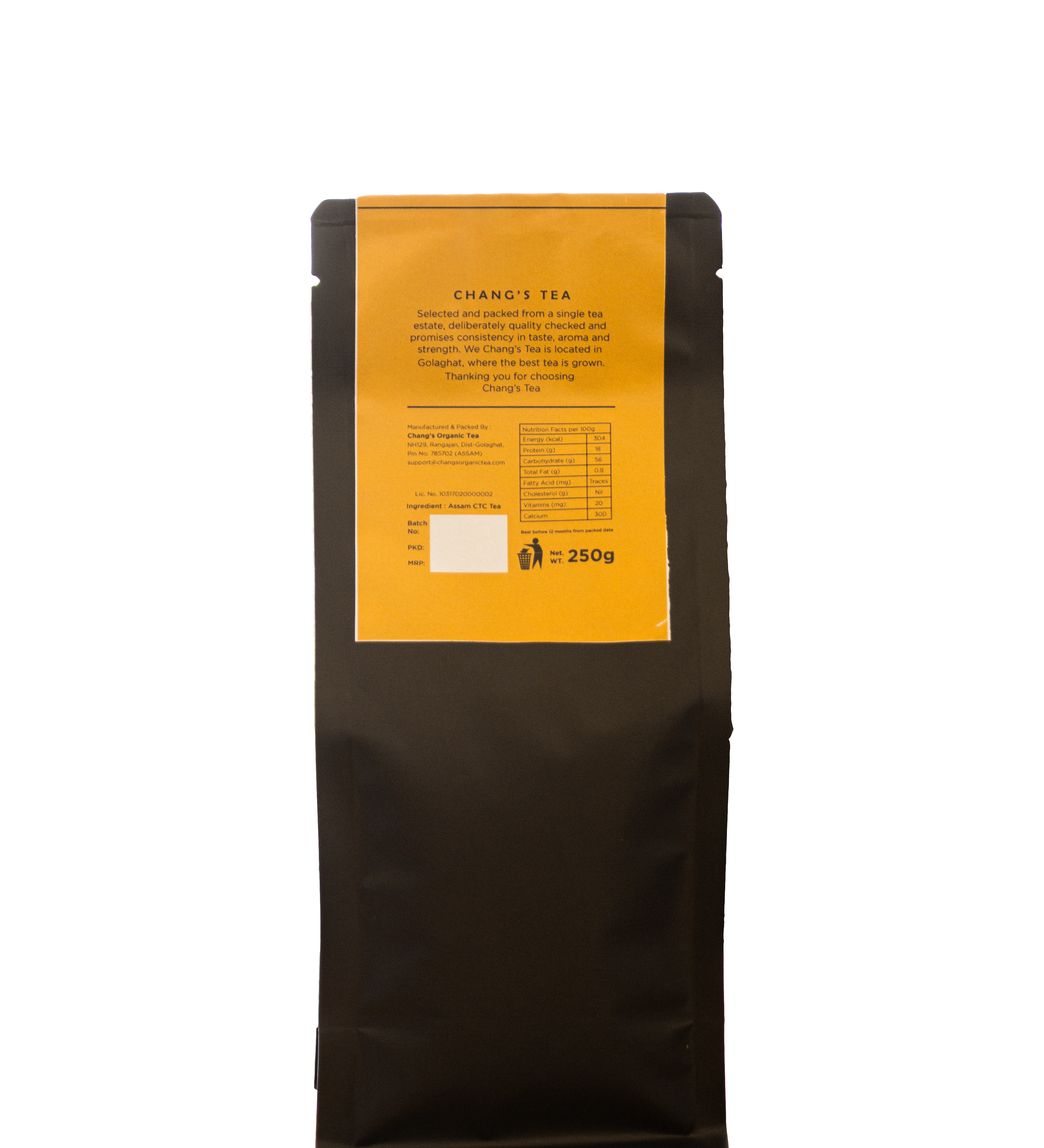 Chang's Organic Tea Assam Second Flush Black Tea Pack