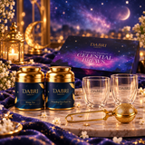 Dabri Celestial Brews – White & First Flush Darjeeling Tea Gift Box with Infuser & Glasses