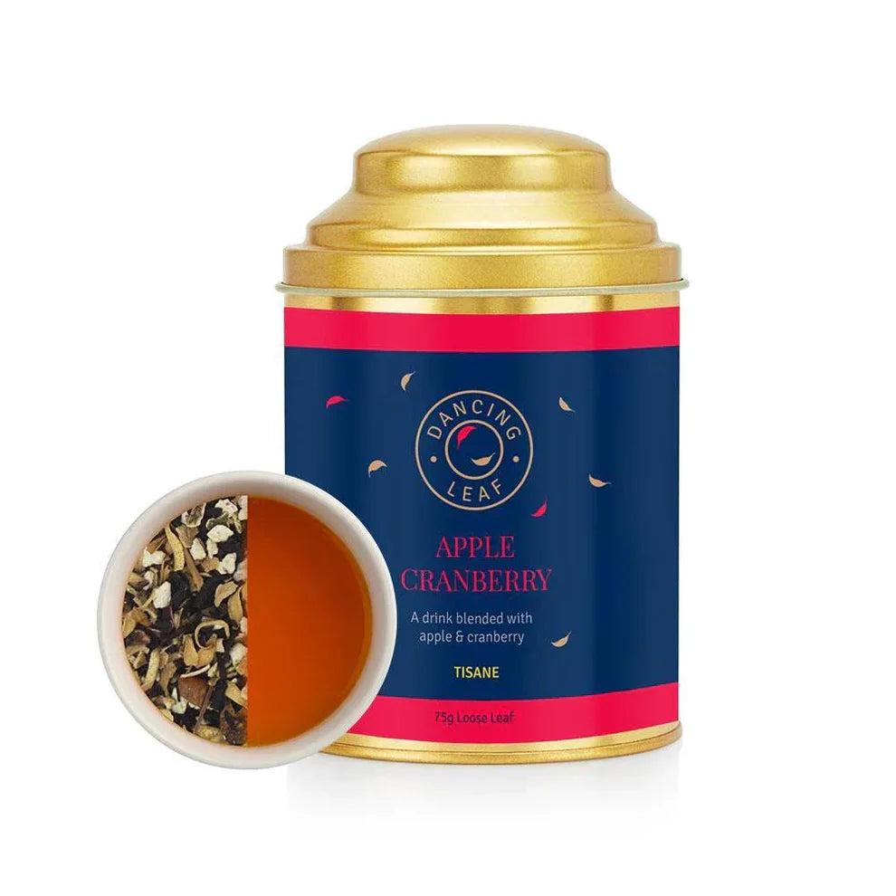 Dancing Leaf Apple Cranberry Tea Canister