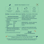 Dancing Leaf Fennel Green Tea Packaging with Brewing Instructions and Nutritional Information