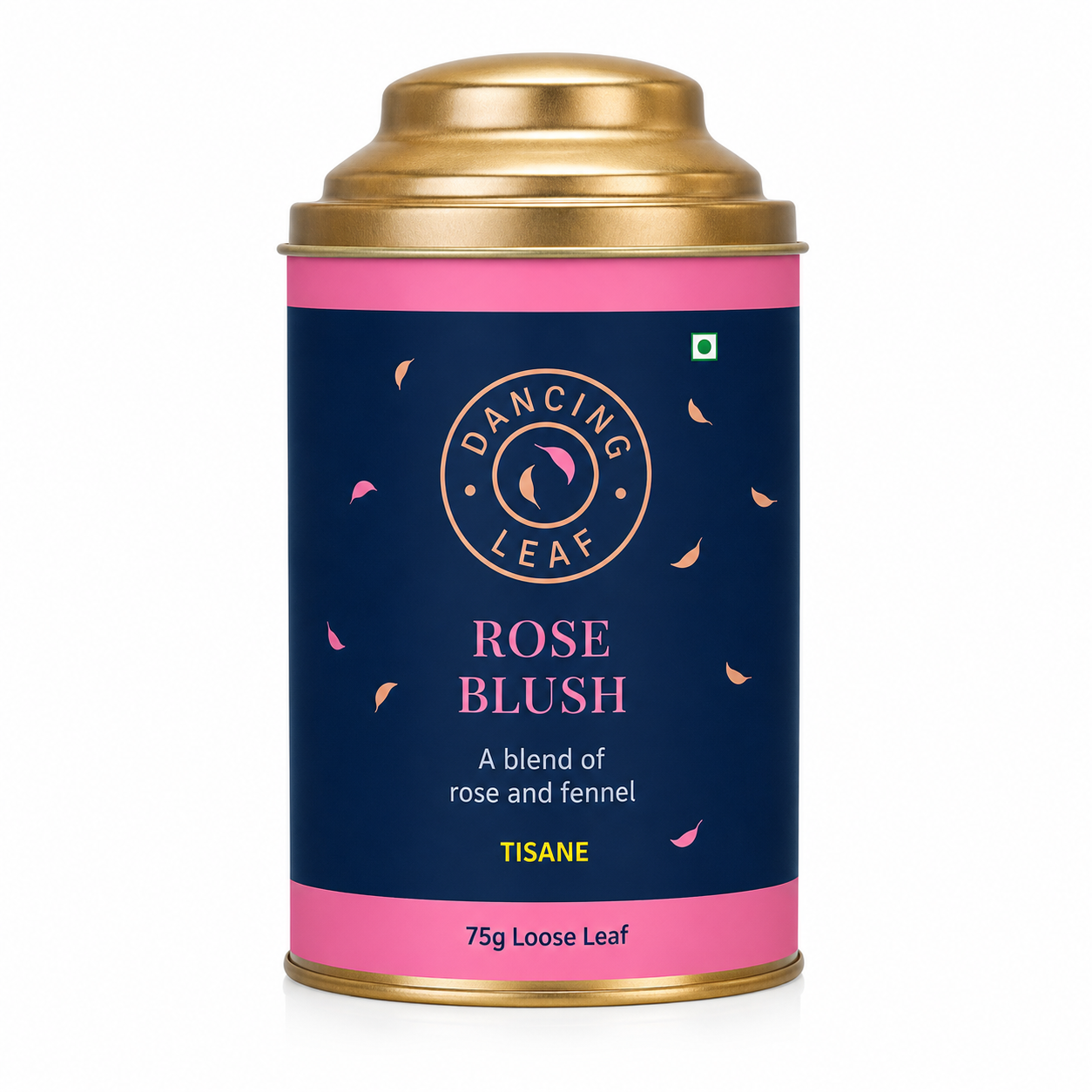 Dancing Leaf Rose Blush Tea Canister