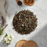 Dancing Leaf Hibiscus & Muskmelon Green Tea for Hydration and Relaxation
