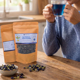 Deroi Butterfly Pea Flower(Blue Tea) Green Tea Blend  for Skin, Hair  - India’s First Carbon-Free Tea From Assam