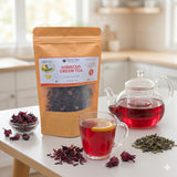 Deroi Hibiscus Premium Green Tea Green Tea Blend  - India’s First Carbon-Free Tea From Assam - Pack of 2