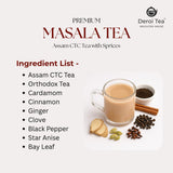 Deroi Premium Masala Tea with Hand-Picked Spices - India’s First Carbon-Free Tea From Assam - Pack of 2
