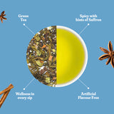 Dorje Teas Kashmiri Kahwa Green Tea with Traditional Himalayan Spices for Gentle Digestion