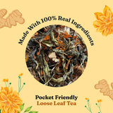 Dorje Teas Marigold Ginger Darjeeling Green Tea | With Real Petals & Fiery Whisper of Spice