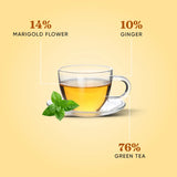 Dorje Teas Marigold Ginger Darjeeling Green Tea | With Real Petals & Fiery Whisper of Spice