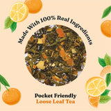 Dorje Teas Orange Earl Grey Green Tea for Juicy Citrus Layers & Clean Darjeeling Notes