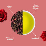 Dorje Teas Rose Green Tea with Thirty Percent Rose Petals | Beautifully Floral from First Sip to Last