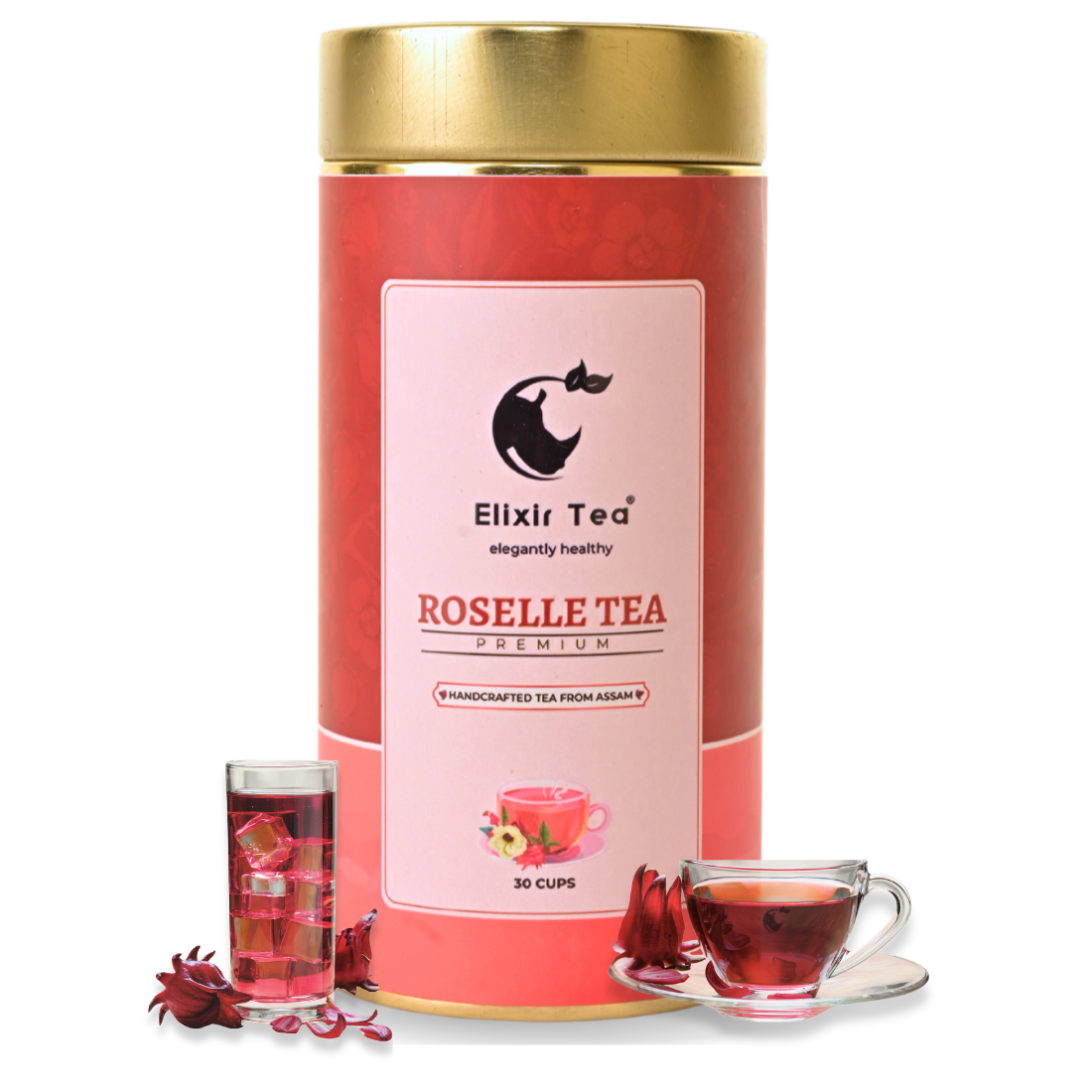 Elixir Tea Premium Roselle Tea Canister