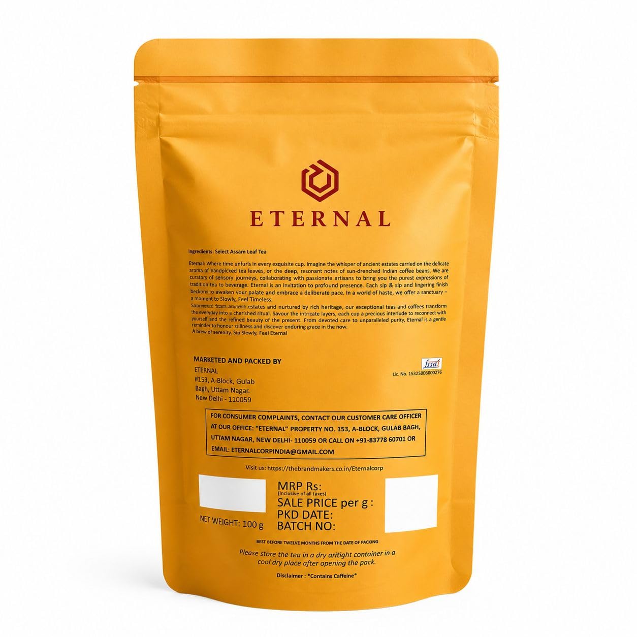 Eternal Corp Everyday Assam Tea Pack