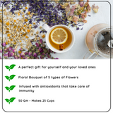 Festive Floral Gift Tea – Rose, Jasmine, Chamomile, Hibiscus & Butterfly Herbal Collection for Gifting