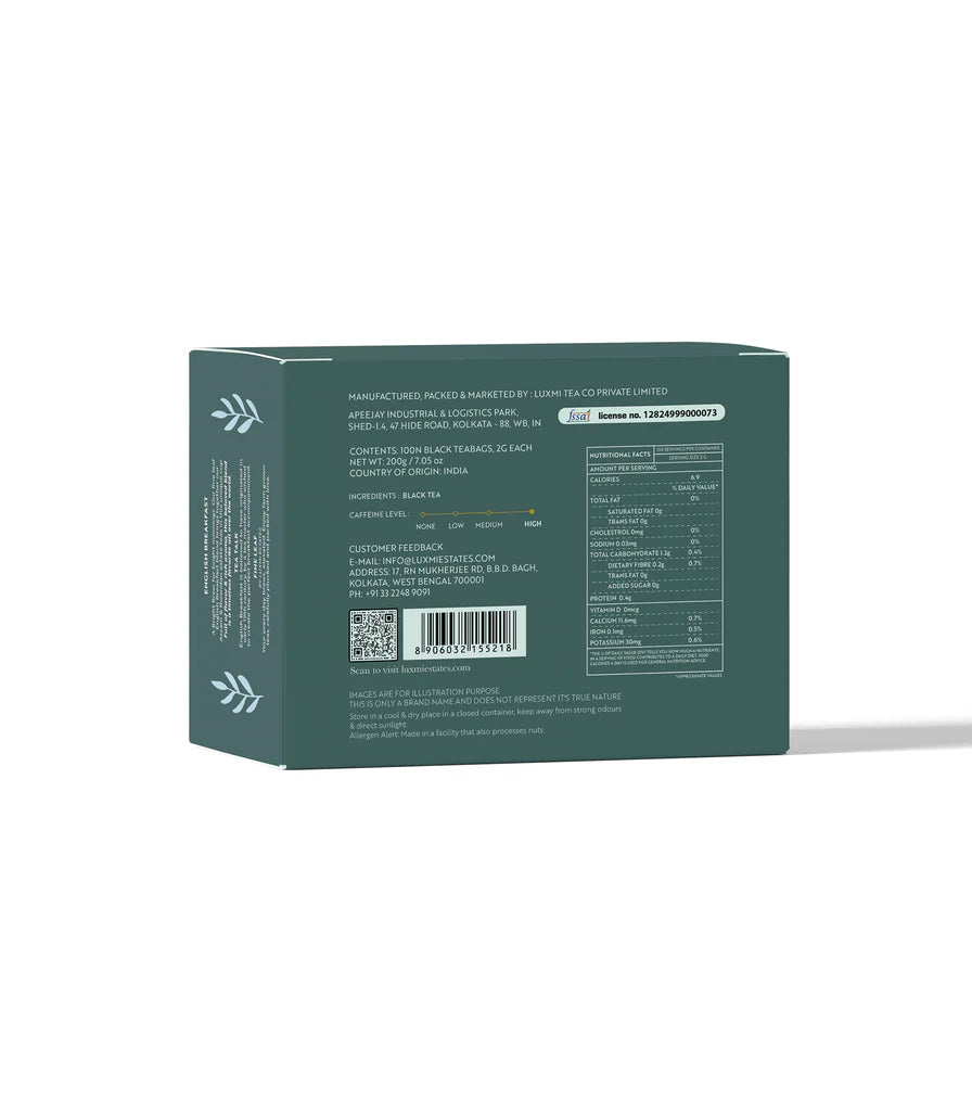Fine Leaf English Breakfast Black Tea Box